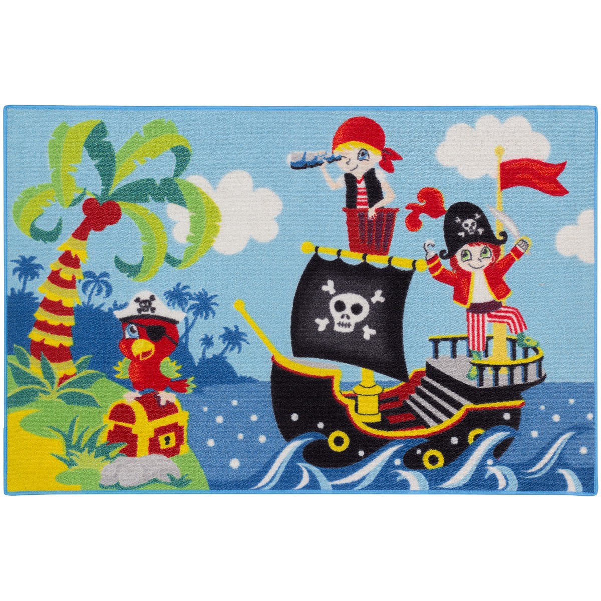 Teppich Kinderteppich Piraten Piratenschiff Spielteppi_1